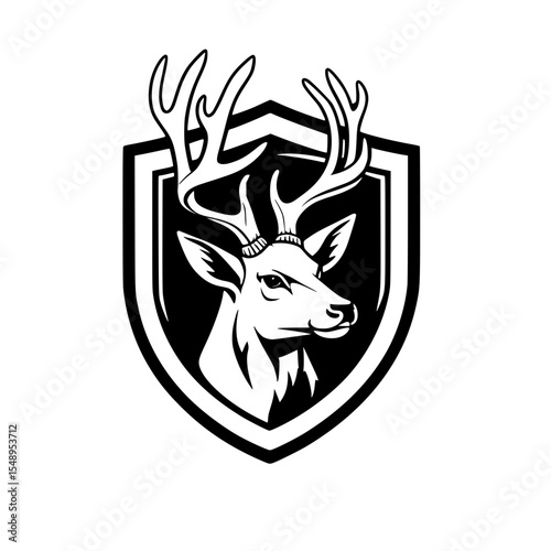 Deer head silhouette vector 