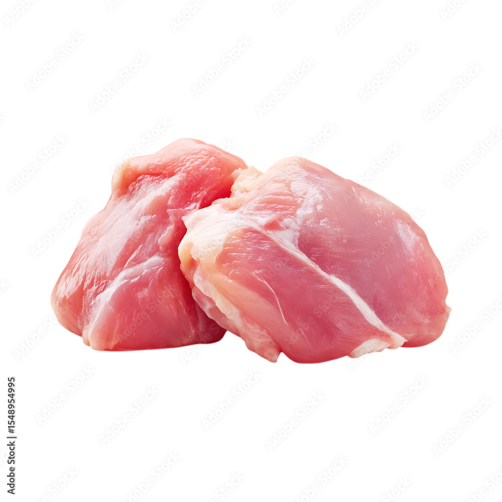 Chicken Thighs Fresh Raw Ready to Cook against transparent background Chicken Thighs Fresh Raw Ready to Cook against transparent background