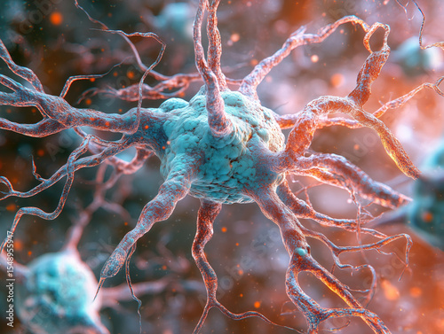 Colorful illustration of neurons showcasing intricate connections in a scientific study context