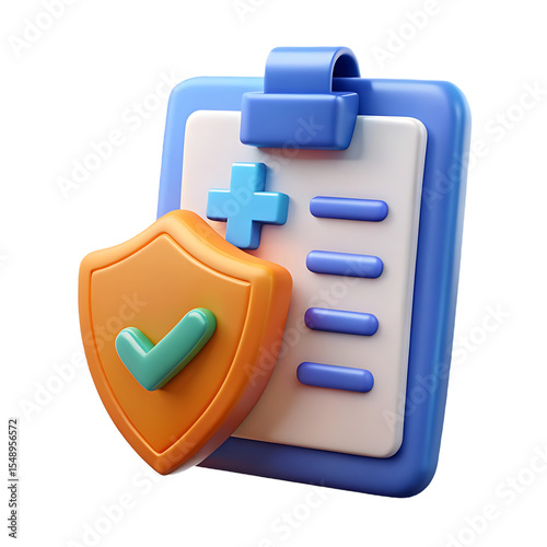 Stack of books with stethoscope 3d render isolated on transparent background