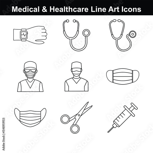 Healthcare Line Art Symbols