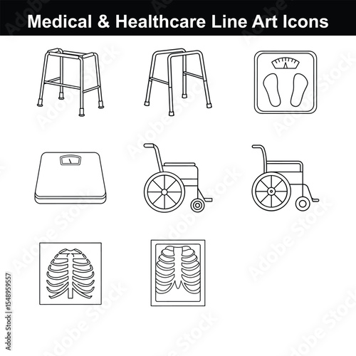 Medical & Health Line Icons Pack

