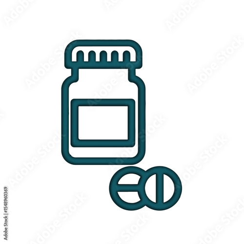 Medicine bottle icon design template