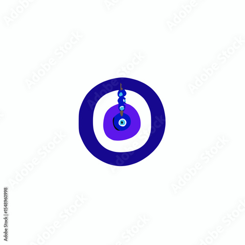 Evil eye symbol for good luck and spiritual defense.