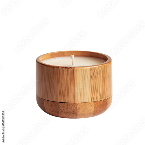 Bamboo Candle Luxurious Soy Candle in Elegant Wooden Container