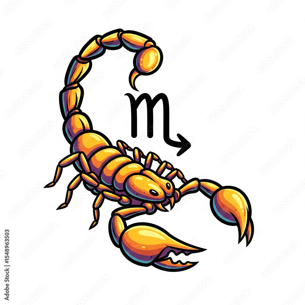 Obraz premium scorpion on white background