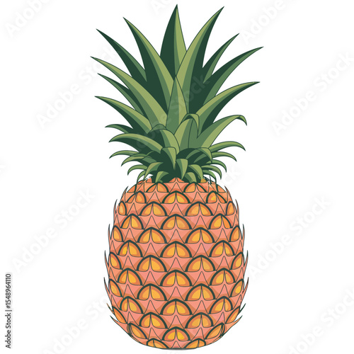 pineapple on white