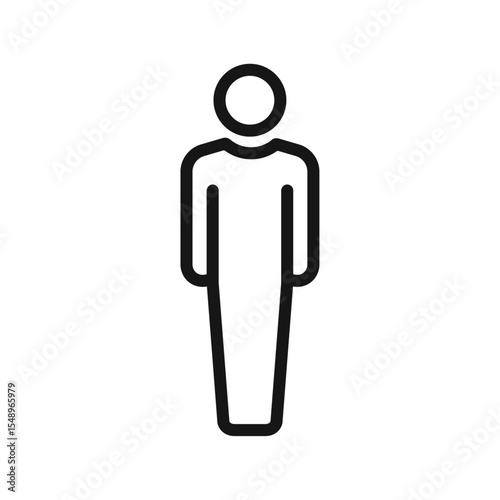 Person line icon outline vector sign template