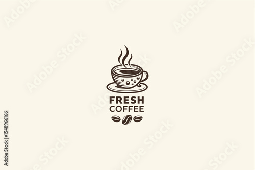 Fresh Coffee Cup Logo Icon