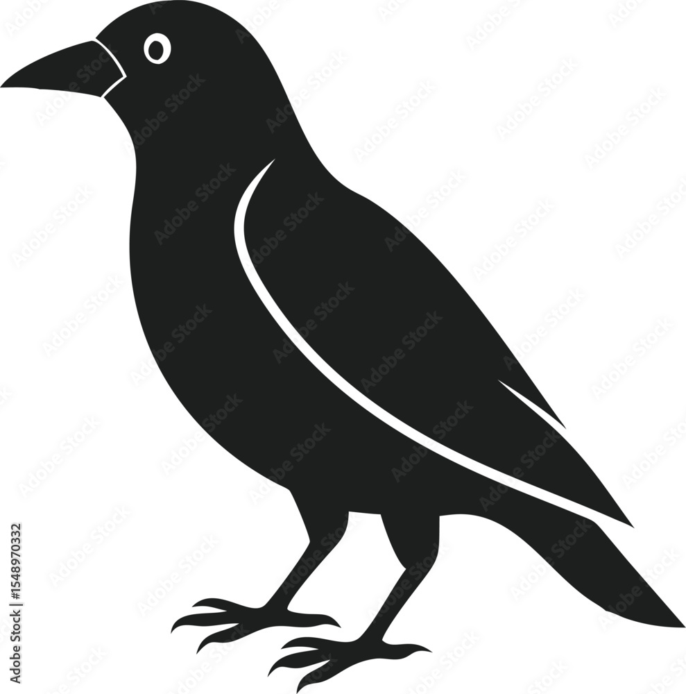 Obraz premium crow on a white background