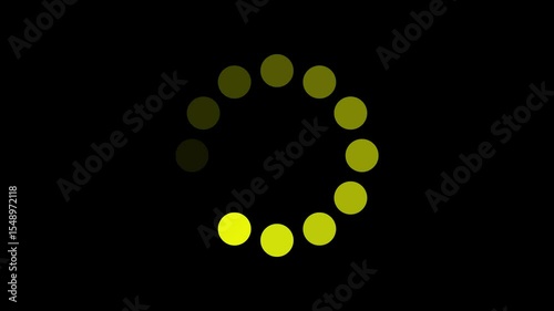 Yellow Circular Dots Loading Spinner
Animation on Dark Background | Modern
Preloader Icon