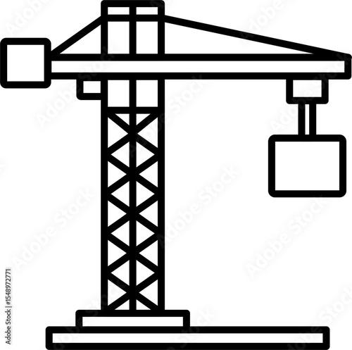 vector illustration of a crane