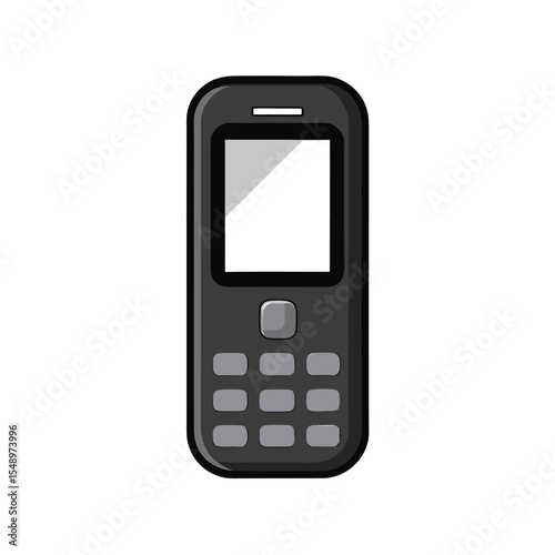 Vector art of simple mobile phone icon vector