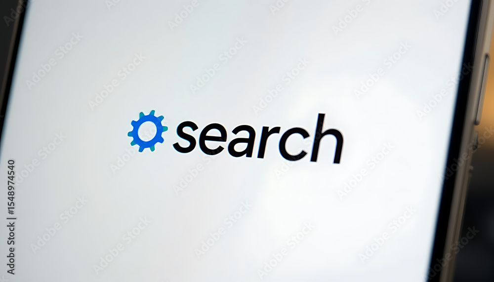 Fototapeta premium search, web search, search engine, online search, search interface, search logo, minimalist search design, blue search icon, 4K and HD image