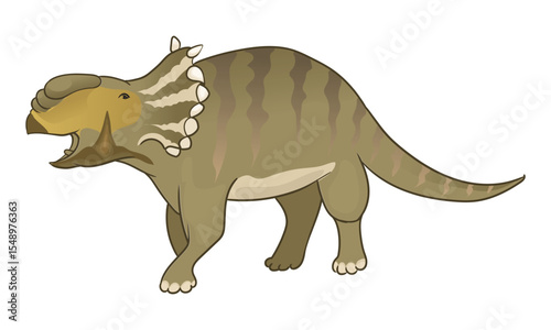 pachyrhinosaurus with separate white background vector format