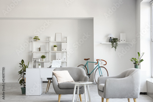 Interior of home office wit...