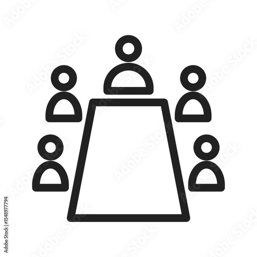 Conference icon vector image. Suitable for mobile apps, web apps and print media.