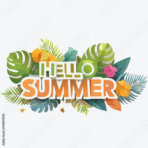 vector illustration of a summer background