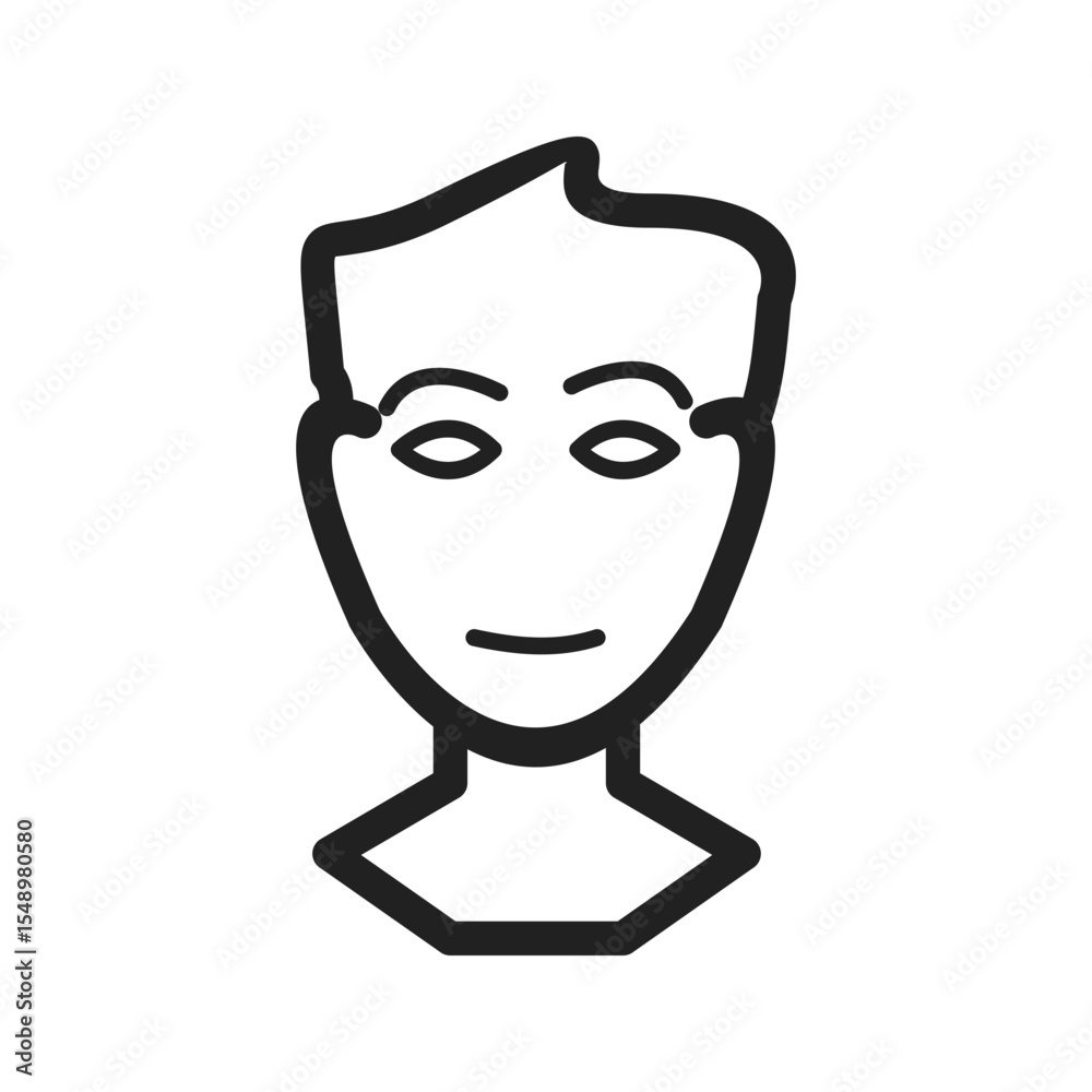 Fototapeta premium Human Face icon vector image. Suitable for mobile apps, web apps and print media.