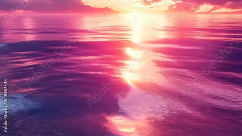Vibrant Sunset Over Water