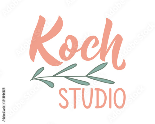 Koch studio. Translation from German: Cooking studio. Perfect design for greeting cards, posters and social media. German Lettering.