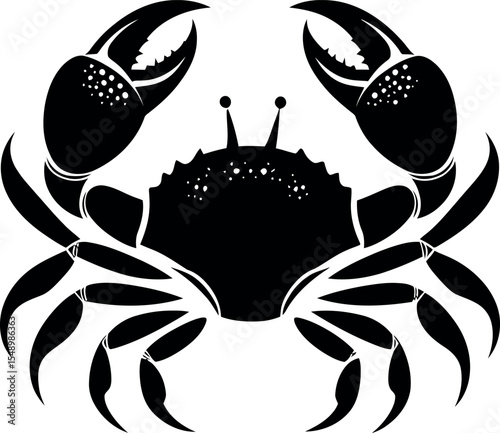 Minimalist black scorpion icon on white background, perfect for nature, garden, insect, and eco-friendly graphic design projects.