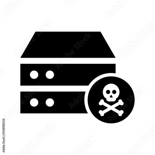 ddos attack server rack icon
