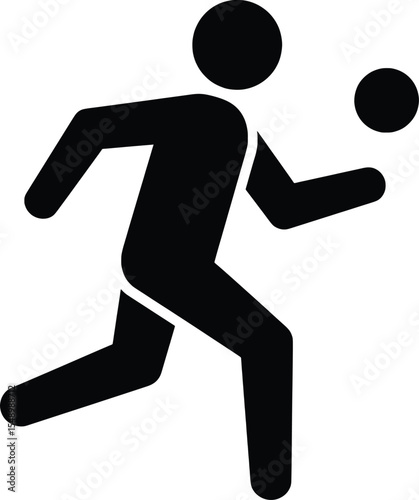 Vector Illustration of a Runner in Motion, Fighting Illicit Trafficking in an Urban Environment