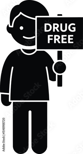 Anti-Drug Campaign, Youth Advocacy, Urban Setting, Vector Illustration, Community Awareness, Engaging Viewpoint, Against Drug Abuse & Illicit Trafficking