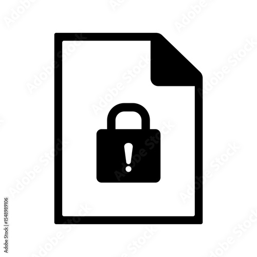 ransomware security lock document vector icon

