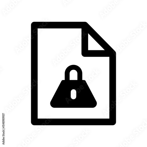 ransomware document lock security icon
