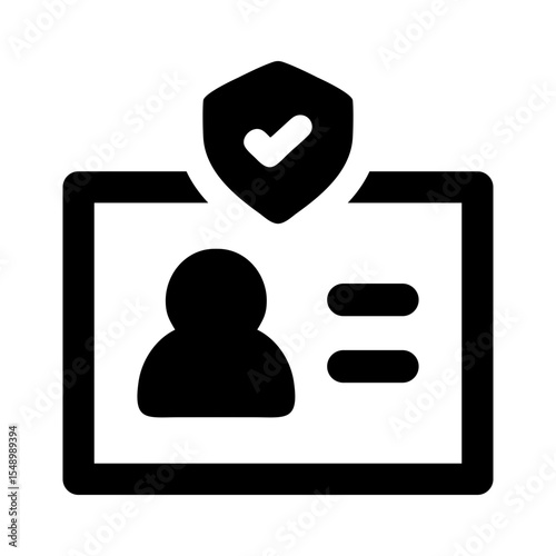 security clearance badge silhouette icon
