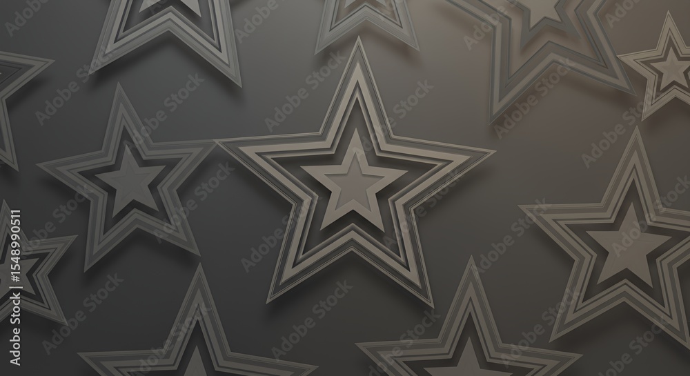Layered 3D Star Pattern: Dark Gray Abstract Background Layered 3D Star Pattern: Dark Gray Abstract Background