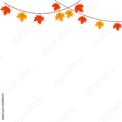 Autumn Decoration Garland Leaves