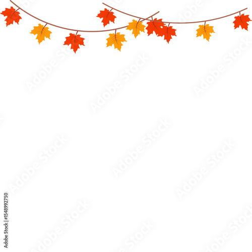 Autumn Decoration Garland Leaves