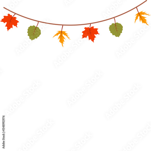 Autumn Decoration Garland Leaves