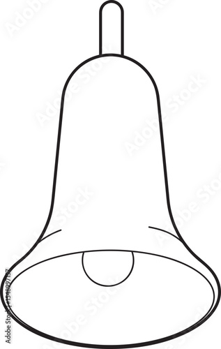 Simple Line Drawing of a Bell-Shaped Pendant Light Fixture
