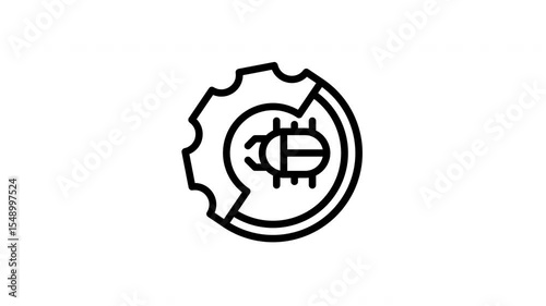 icon line motion graphic tool viruses
