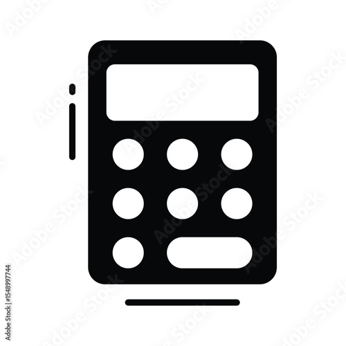 A premium glyph icon showing digital totalizer