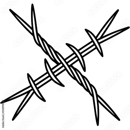 Barbed Wire's Symbolism: A stark, minimalist image of intertwined barbed wire, a poignant symbol of restriction, conflict, and the sharp edges of reality. 