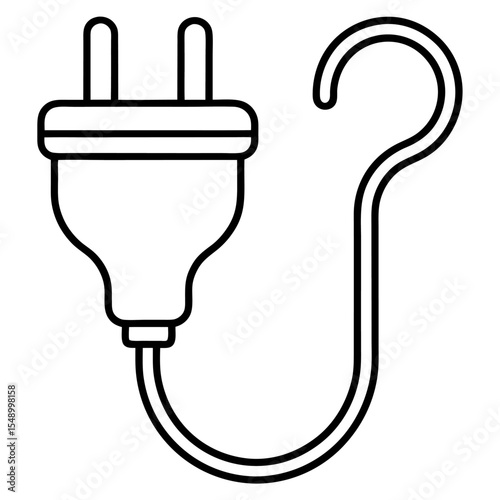 Power Plug: A stark illustration of a standard power plug. Clean lines and a focus on function highlight the essential elements of energy connection. 