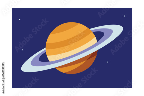Saturn Celestial Rings and Planetary Wonders, A Cosmic Illustration