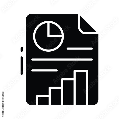 A visually appealing glyph icon showing annual report