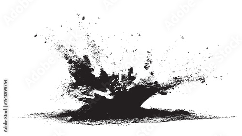 Soil Explosion Silhouette Grunge Splash Illustration