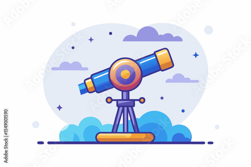 magic telescope dreamy cloud view