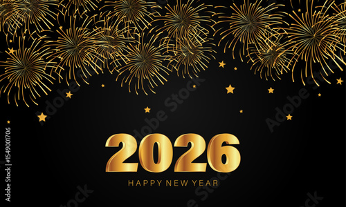 New year party celebration-themed horizontal background design.
