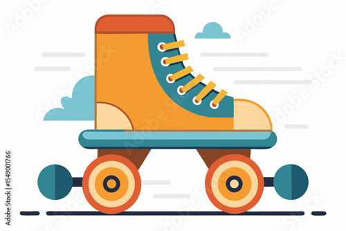 old school roller skate icon  