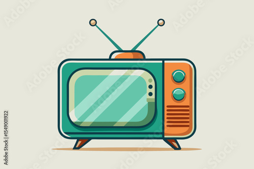 retro television static screen antenna  