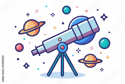 telescope sparkles orbiting mini planets
