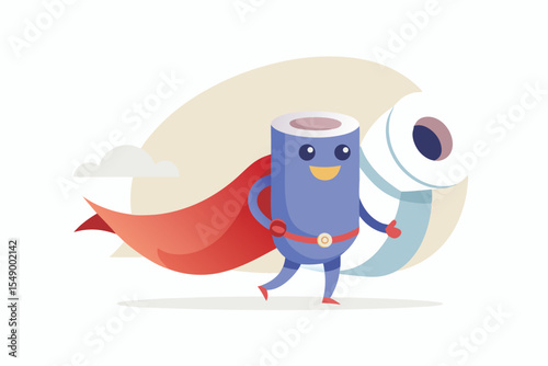 toilet paper superhero flying cape